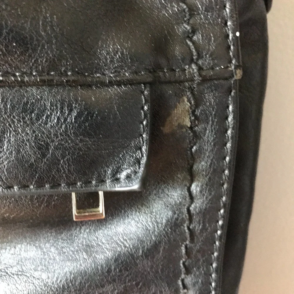 Faux leather satchel